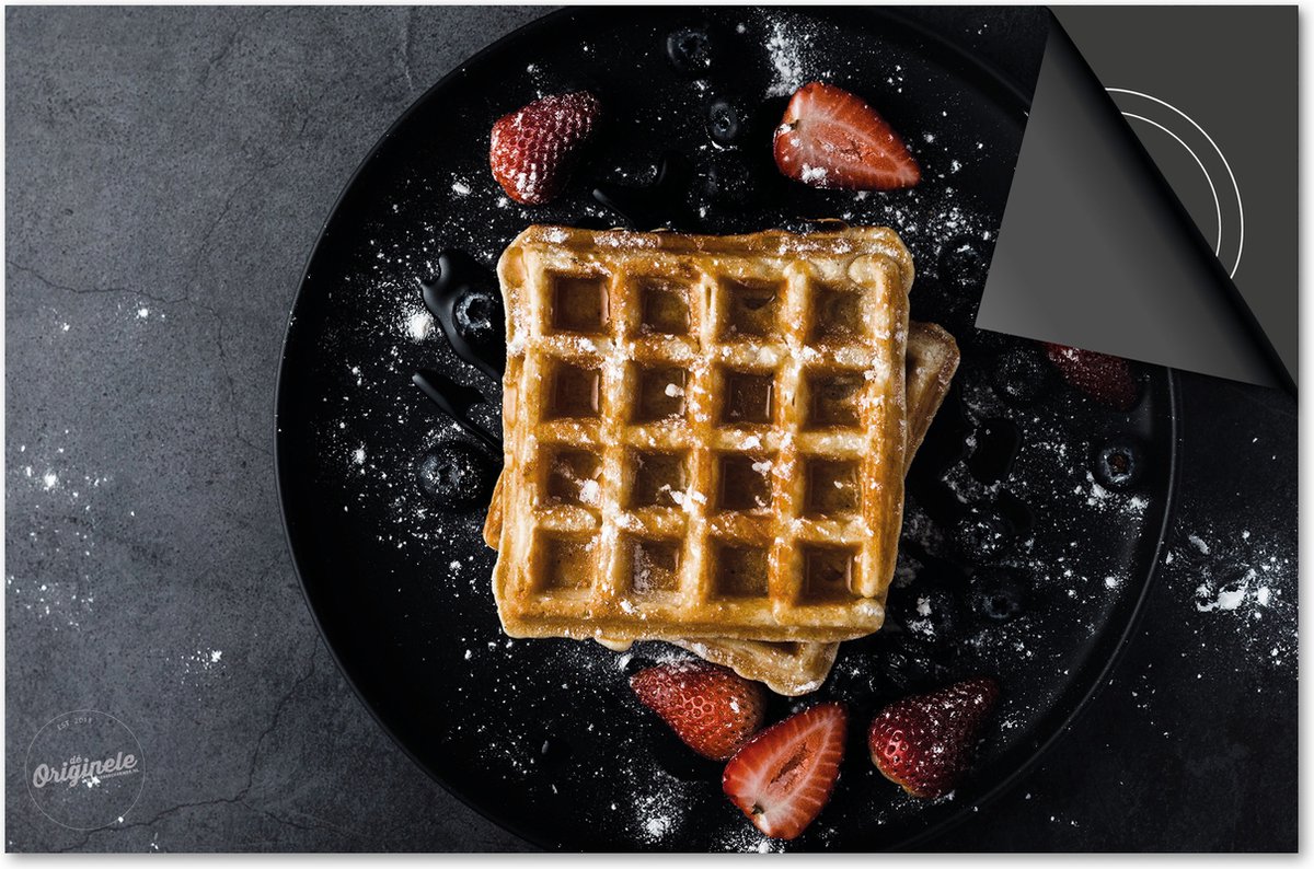Inductie beschermer 60x60 - afdekplaat inductie mat - Dietrix Kookplaat beschermer - DELUXE - Food - Wafel