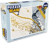 Puzzel Abstract - Goud - Natuur - Kunst - Legpuzzel - Puzzel 1000 stukjes volwassenen