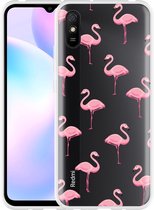 Xiaomi Redmi 9A Hoesje Flamingo - Designed by Cazy