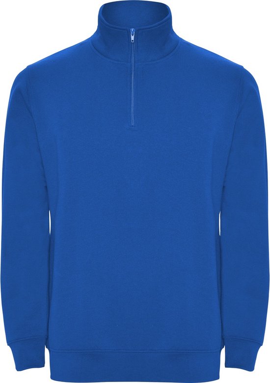 Kobalt Blauwe sweater met halve rits model Aneto merk Roly maat XL