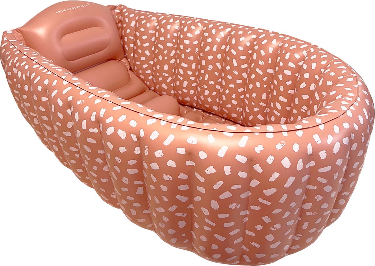 Goedkoopste Swim Essentials Opblaasbaar Babybadje - Rood/wit Gestipt - 90 x 55 x 30 cm