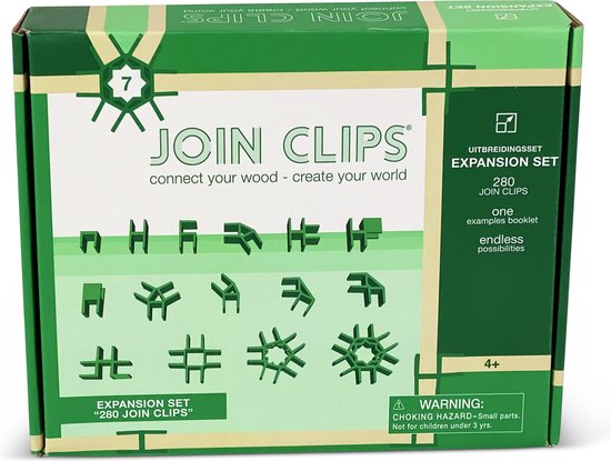 JOIN CLIPS Uitbreidingsset 280 JOIN CLIPS (koppelstukken om te bouwen met KAPLA)