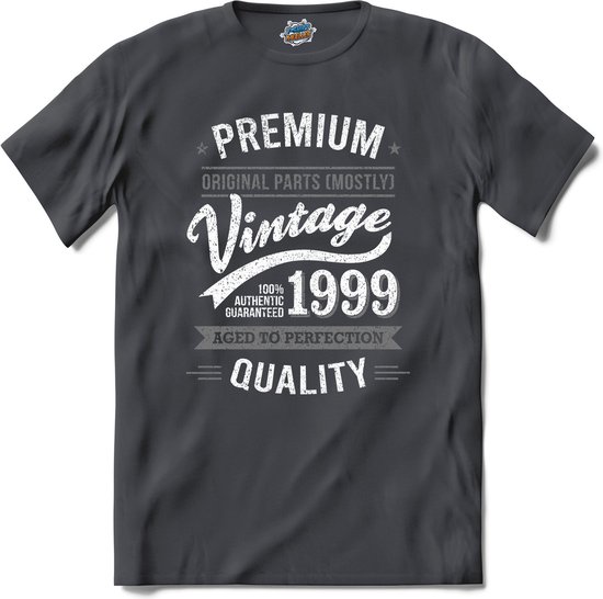 Vintage Legend Sinds 1999 - verjaardag en feest cadeau - Kado tip - T-Shirt - Unisex - Mouse Grey - Maat L