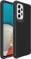iMoshion Hoesje Geschikt voor Samsung Galaxy A53 Hoesje Shockproof - iMoshion Rugged Hybrid Carbon Case - Zwart