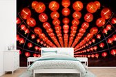 Behang - Fotobehang Rode lantaarns - Breedte 525 cm x hoogte 350 cm