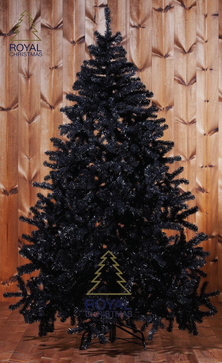 Zwarte Kunstkerstboom Maine - Lengte 180 cm - Kleur Zwart - 847 Takken |  bol.com