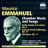 Frederic Angleaux en Helene Hebrard - Maurice Emmanuel: Chamber Music And Songs (CD)