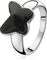 ZINZI zilveren ring zwart ZIR717Z