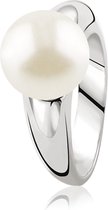 ZINZI zilveren ring parel wit 10mm ZIR454