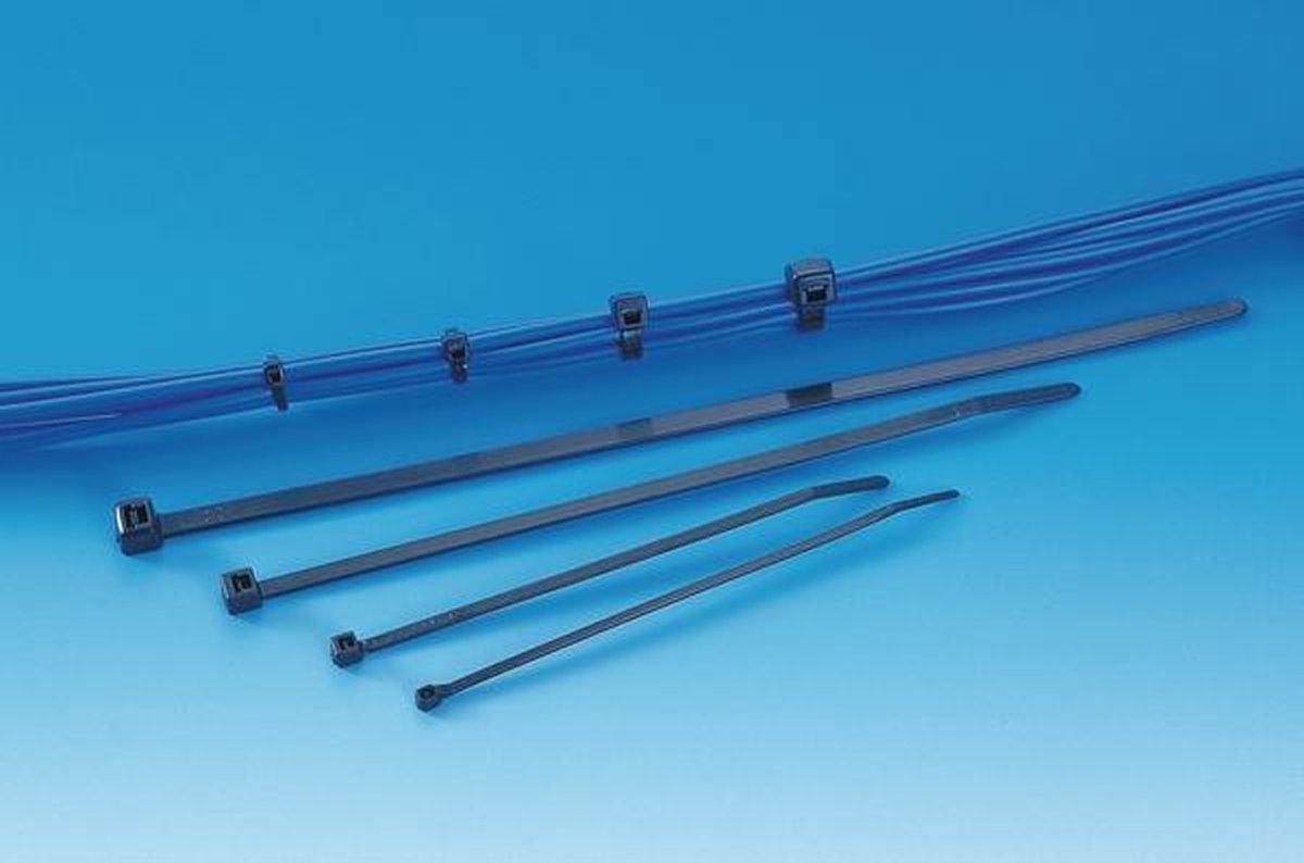 HellermannTyton 111-05260 T50I-PA66W-BK Fascetta per cavi 300 mm 4.60 mm Stabilizzato ai raggi UV 100 pz