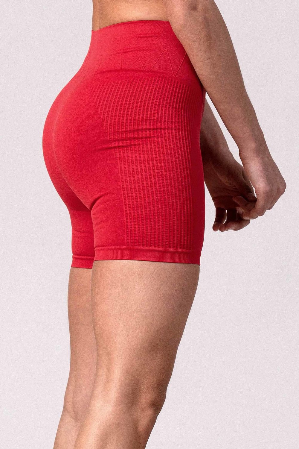 REVIVE Trofa - Sportshort Dames - High Waist, Yoga - Barbados Red - Maat M