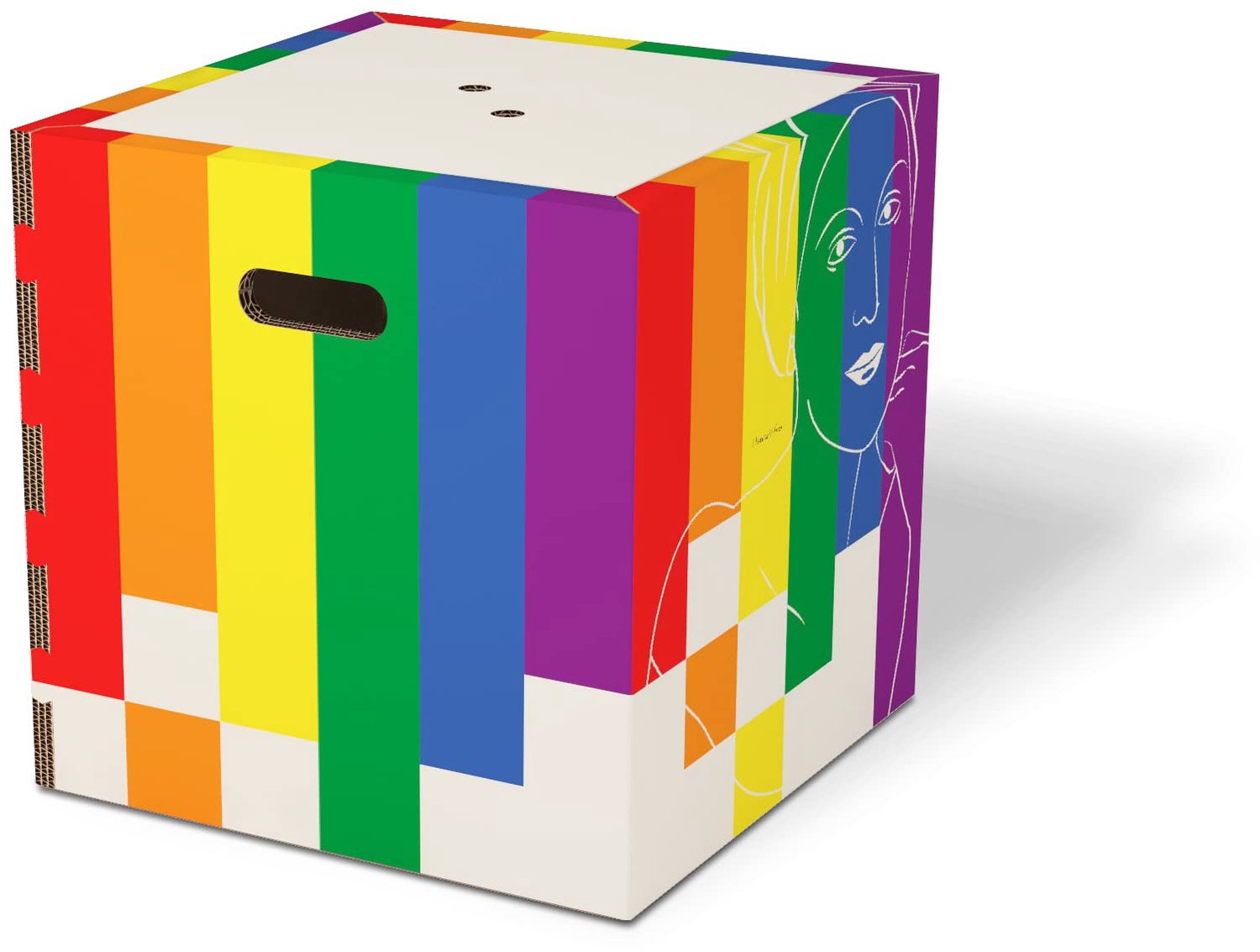 SnelShoppen - Zitzak Muziekbox Bluetooth Soundpotai Pride 40x40x40 cm - Zitzak met Bluetooth Speaker - Perfect voor Feest, Tuin, Camping, Kids - Kleur