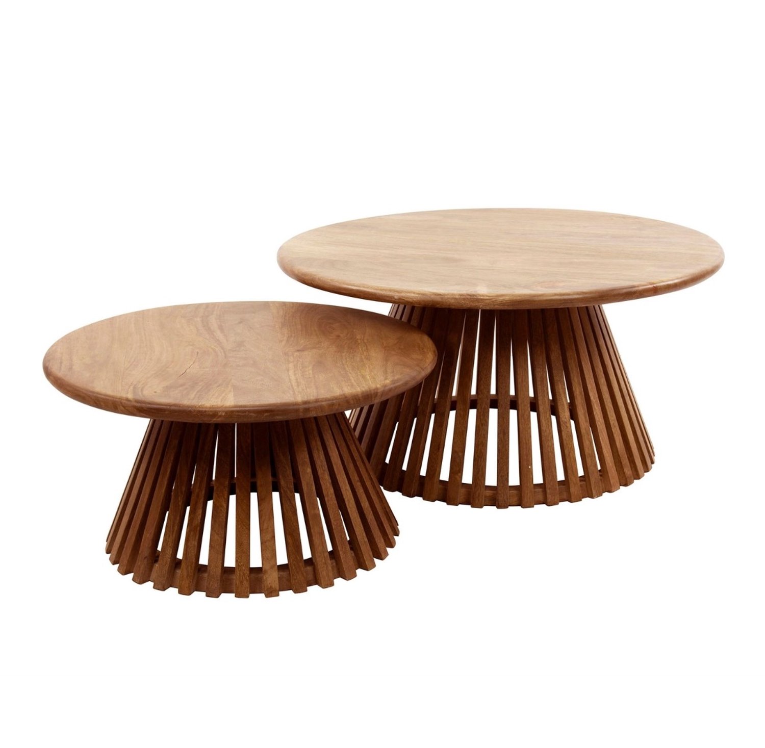 Fraaai Odila ronde salontafels - set van 2 Naturel