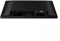 Achterzijde van zwarte Philips monitor met HDMI, D-SUB, en audio-ingangen zichtbaar.