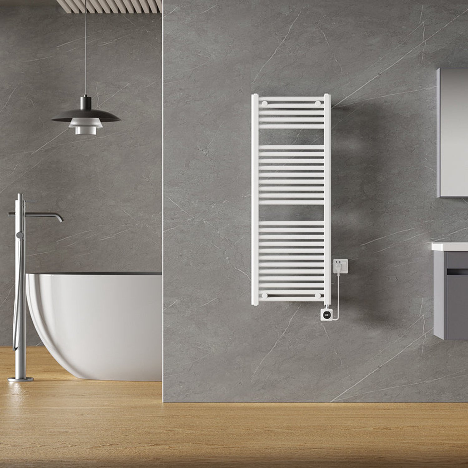 Wiesbaden Elara Elektrische Radiator Smart WiFi 181,7 x 45 cm - Glans Wit – foto 5