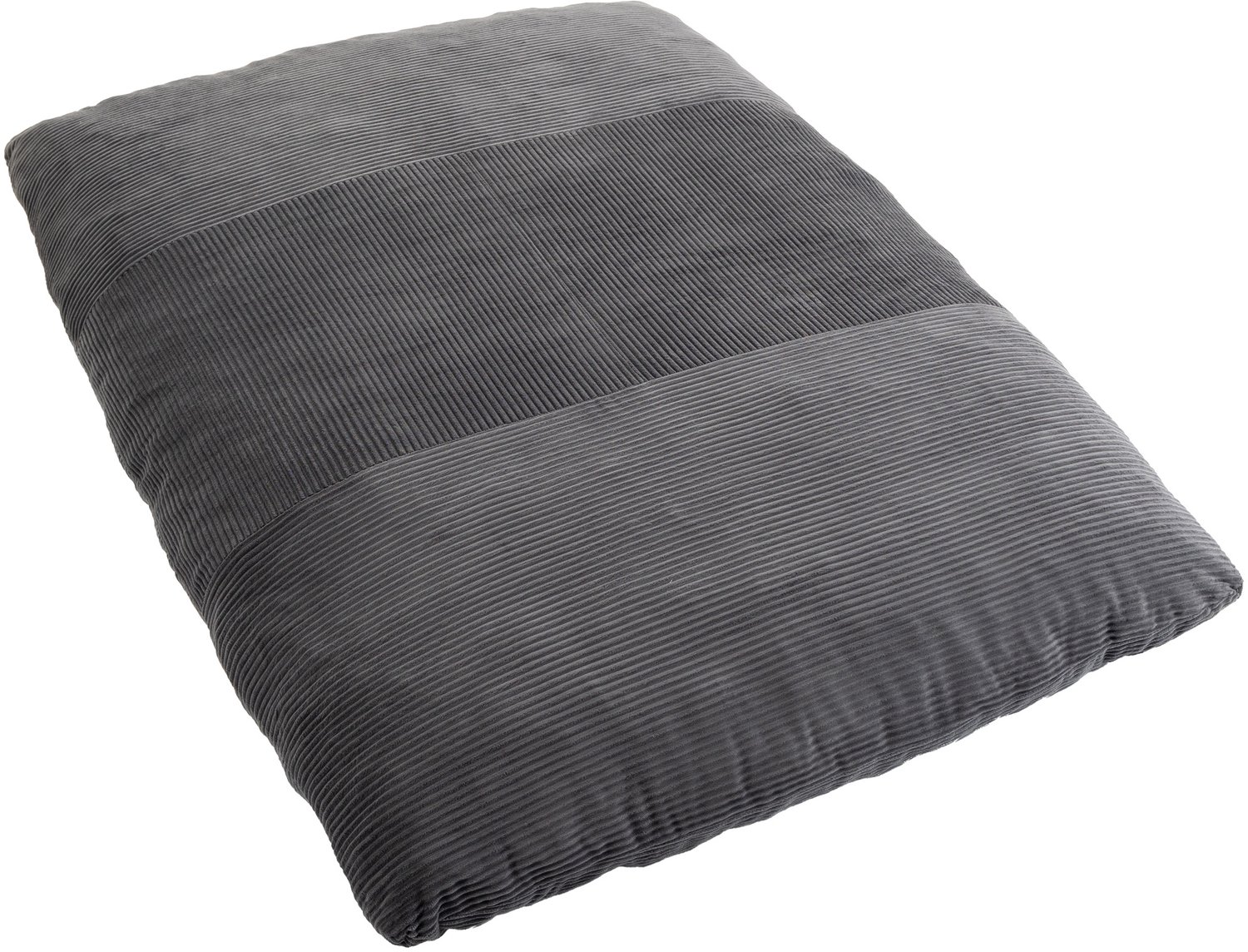 Homona 2-in-1 Bodensofa - Uitklapbaar tot slaapbank - Met corduroy bekleding - 145 x 98 x 95 cm - Donkergrijs