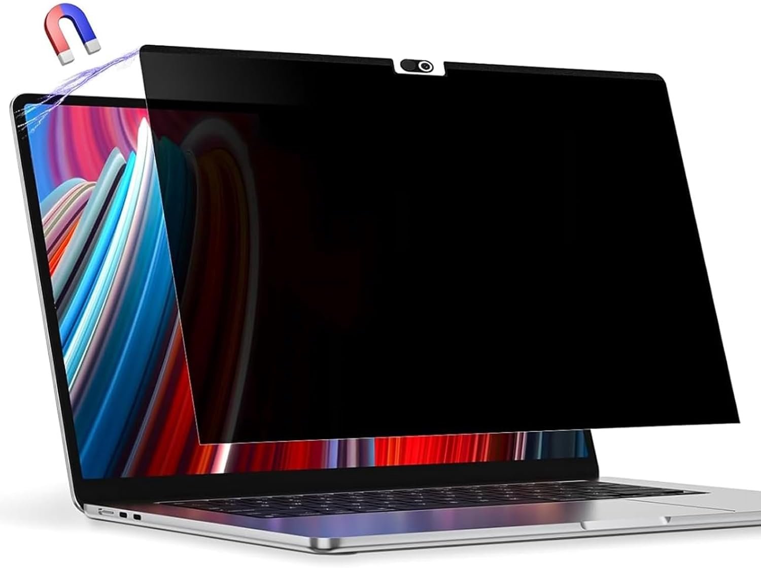 Magnetische privacyfilter 15 inch - afneembaar - anti-spionage - optimale bescherming voor MacBook Air (2023, M2) - Vemera