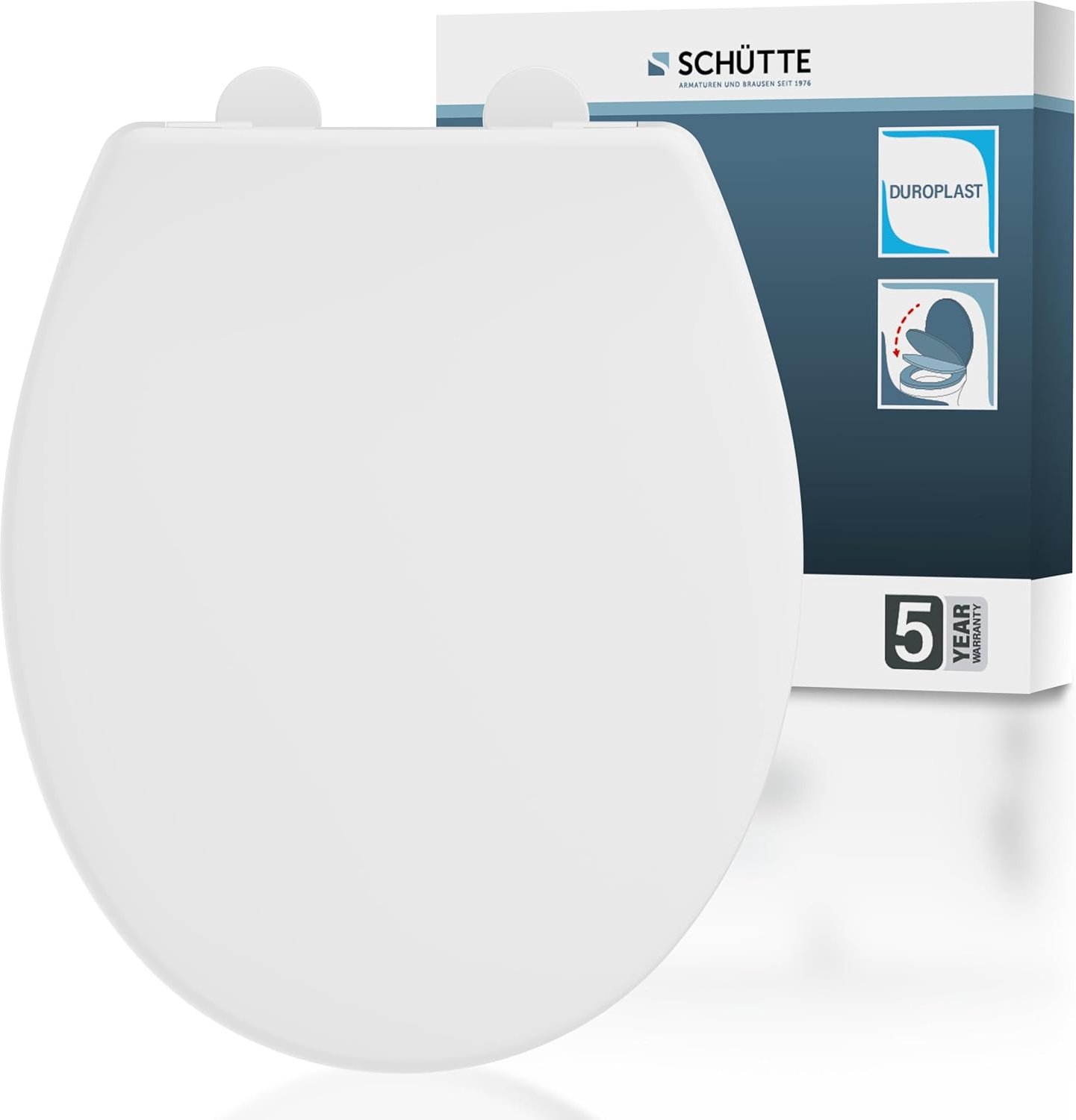 Merkloos Toiletzitting met Soft-Close, Duroplast, Wit, 200 kg