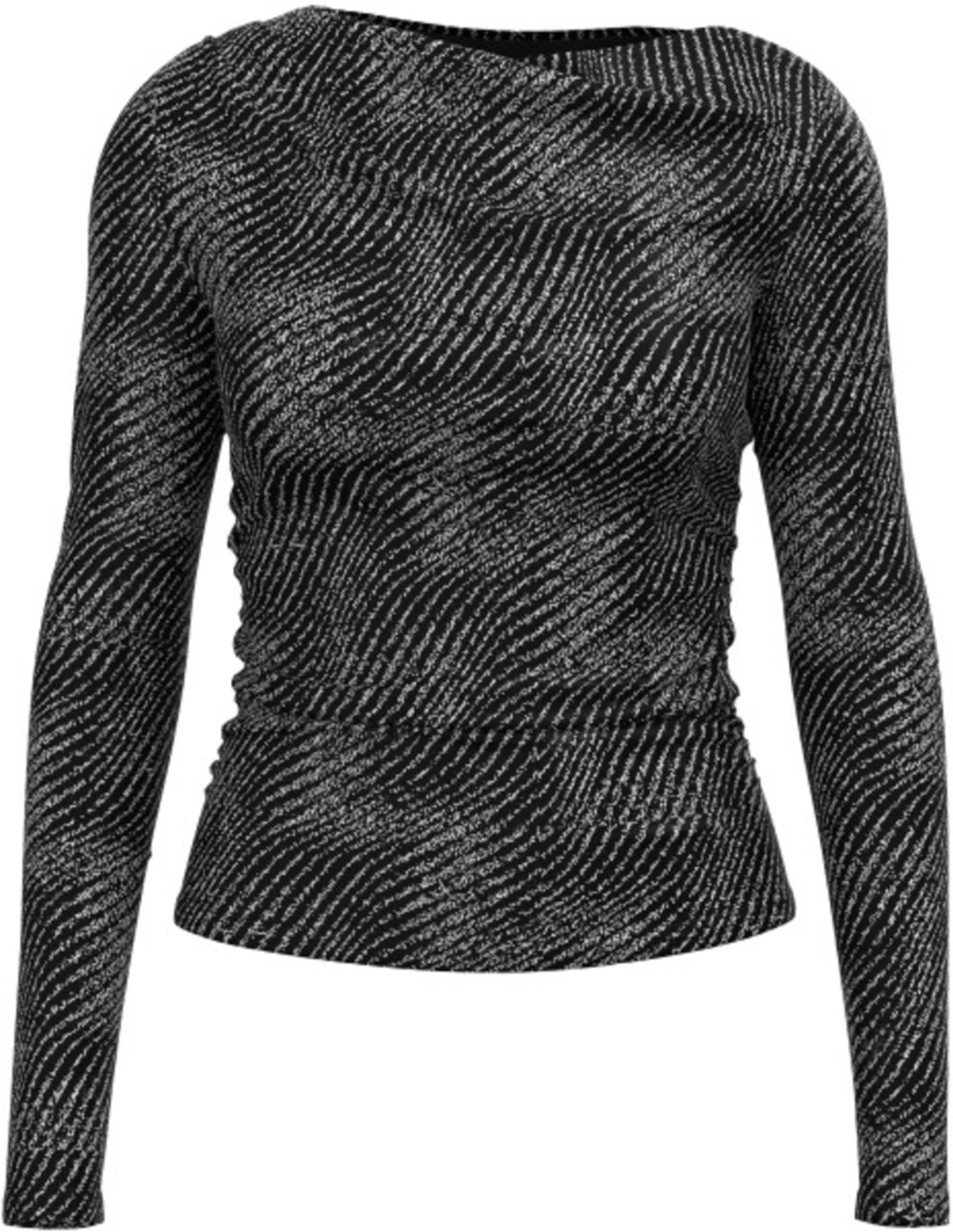 Noisy may T-shirt Nmgilly L/s Top Jrs 27038556 Black/silver Lurex Dames Maat - XS