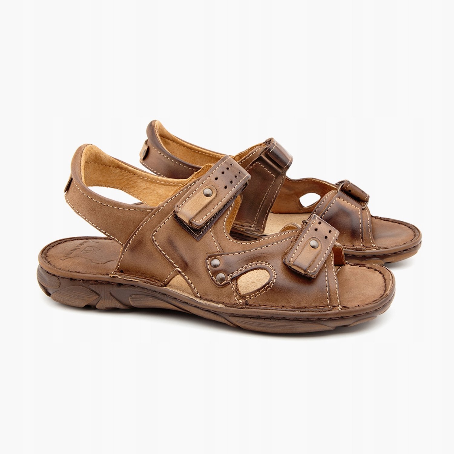 Maximus Heren Sandalen Leer Model 028 Bruin