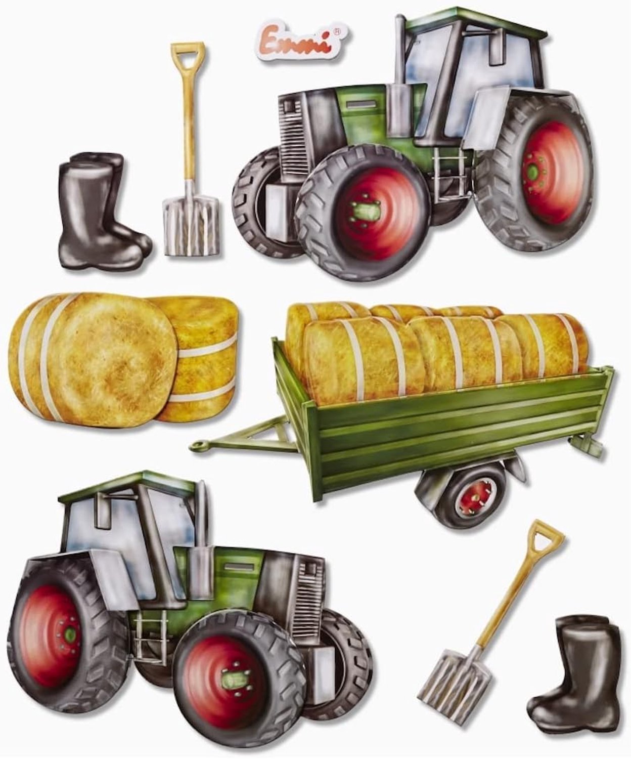 XXL 3D Tractor Sticker - Groot Formaat Decoratie