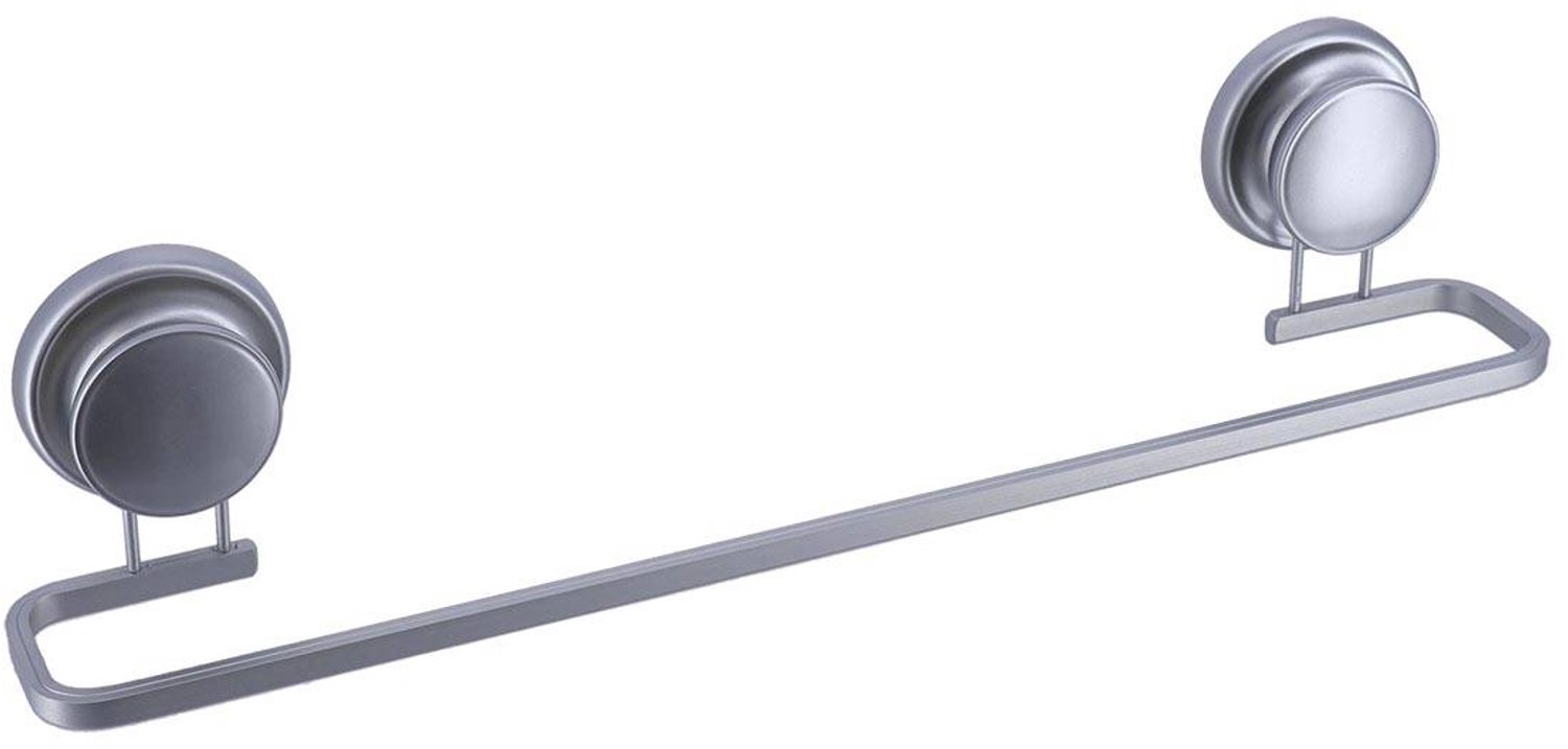 Porte-serviettes grand modèle en aluminium à ventouse chromé