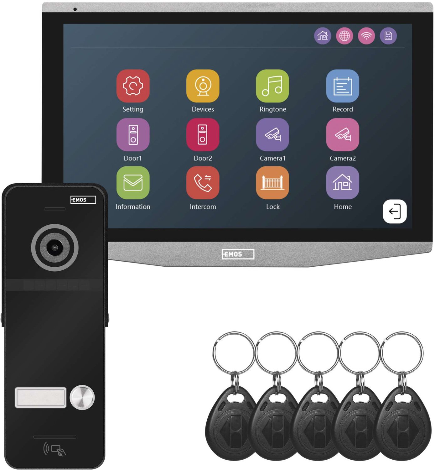 EMOS GoSmart IP-750A videofoonset voor thuisgebruik met wifi, H4020