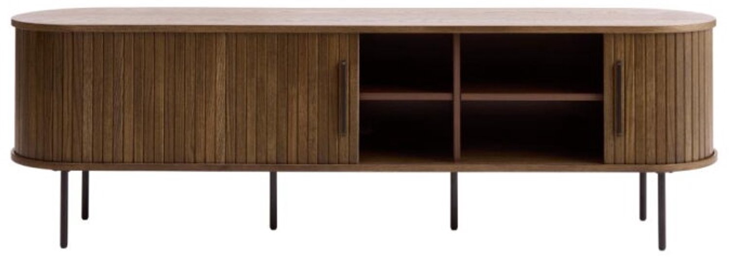 Meubelplaats Tv-meubel Nola - eikenfineer gerookt bruin - 180x40x56 cm - 2 deuren