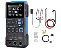 LCR Meter voor Nauwkeurige Weergave van Weerstand, Capaciteit en Inductiviteit - Instelbare Frequentie 100Hz tot 100kHz, ESR Tester