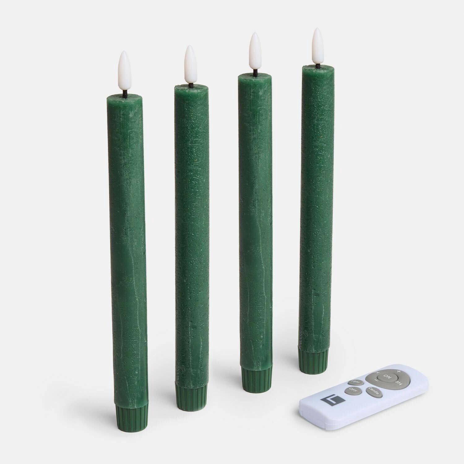 Loberon Ledstaafkaars set van 4 Eldsora groen