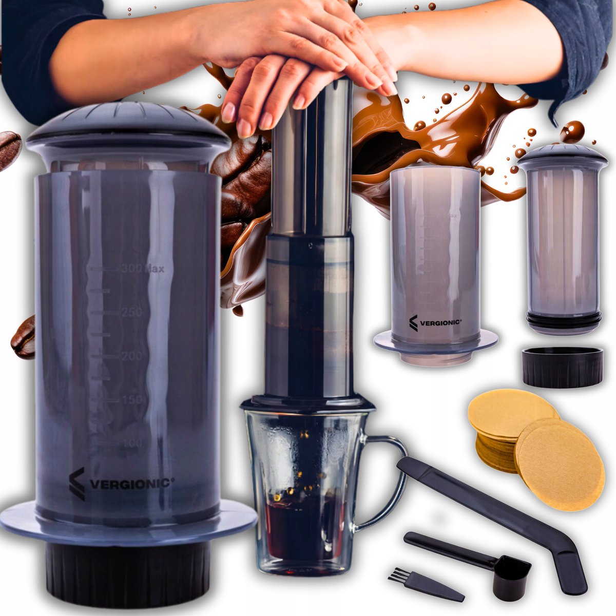 Draagbare Koffiezetter 300ml - Compacte Reis Espressomaker