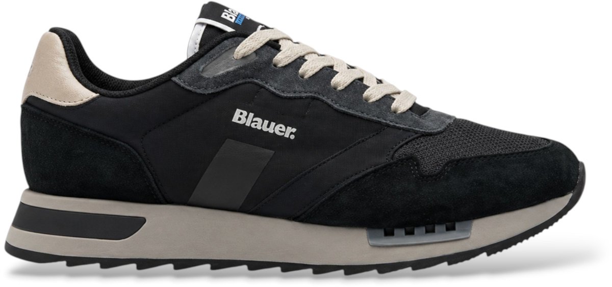 Blauer Zwarte leren sneakers Ryder 01