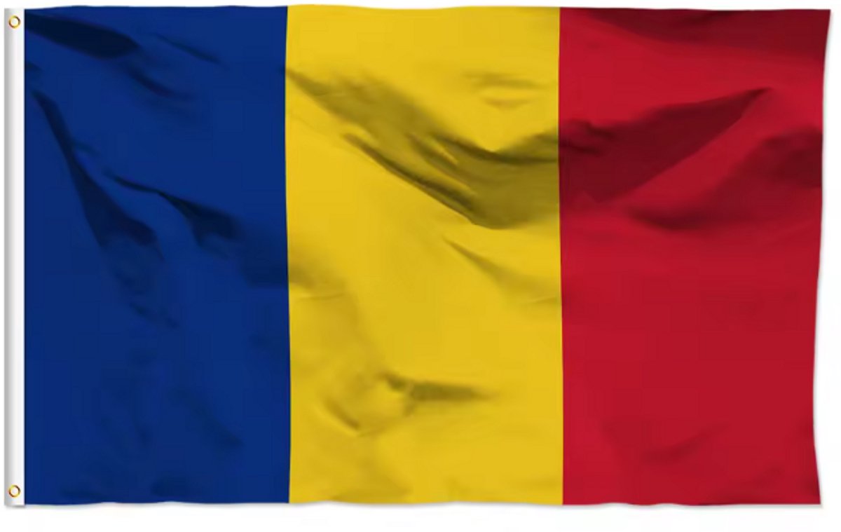 New Age Devi - Vlag Roemenië 90 x 150 cm met ophangringen