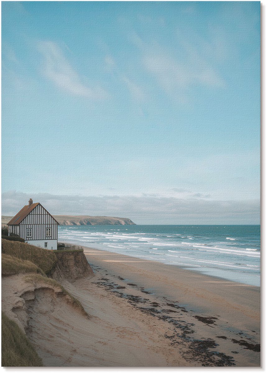 Tulup Canvas Poster Polycanvas - Rust Aan Zee, Fotografie - A4 - Blauw Poster - Rechthoek - Kunstposter - Woonkamer, Slaapkamer, Kantoor - Klassiek