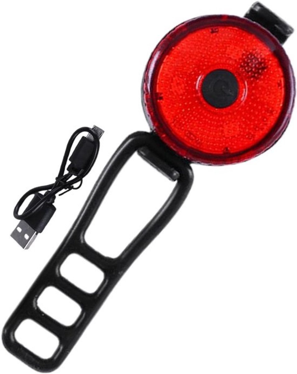 Fietslampen voor en achter - Fietsverlichting set - Veilig Fietsen - USB Oplaadbaar - 350 mAh - Rood