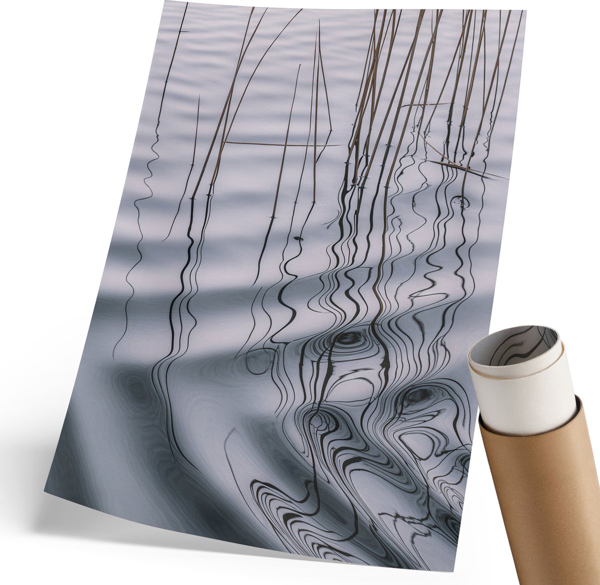 Wallfluent Polycanvas Wandposter - Het Naakte Alfabet, Illustratie - 297 x 420 mm - Romig Wanddecoratie - Rechthoek - Muurkunst - Woonkamer, Slaapkamer, Kantoor - Kinder