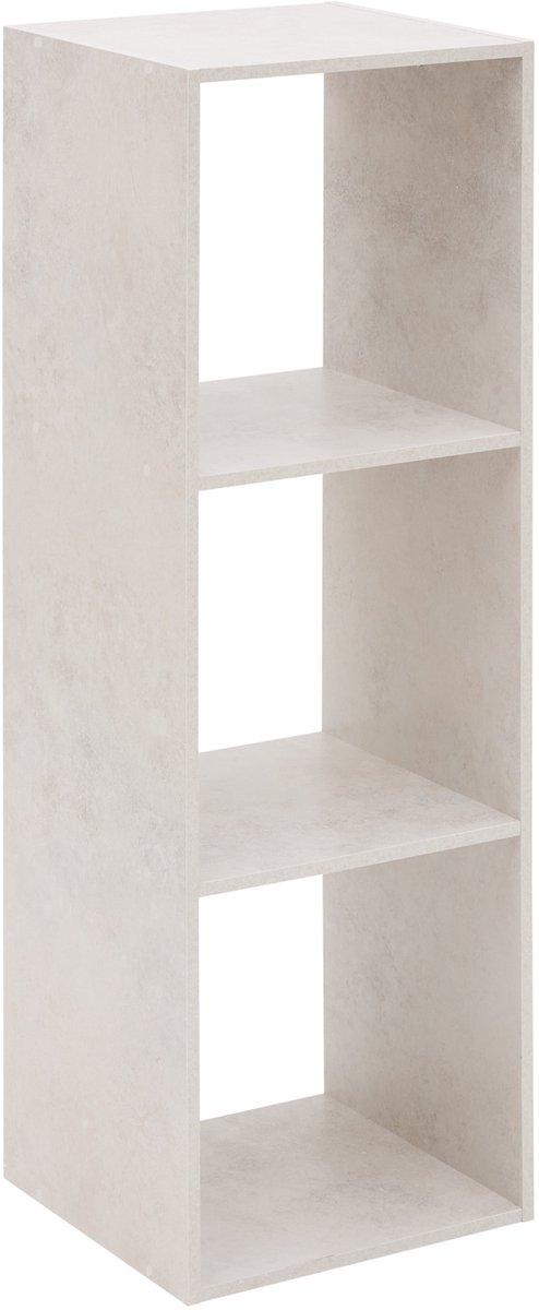 5 Five Simply Smart 5Five Mix N Modul Boekenrek - 3 Vakken - 35x32x101cm - Grijs