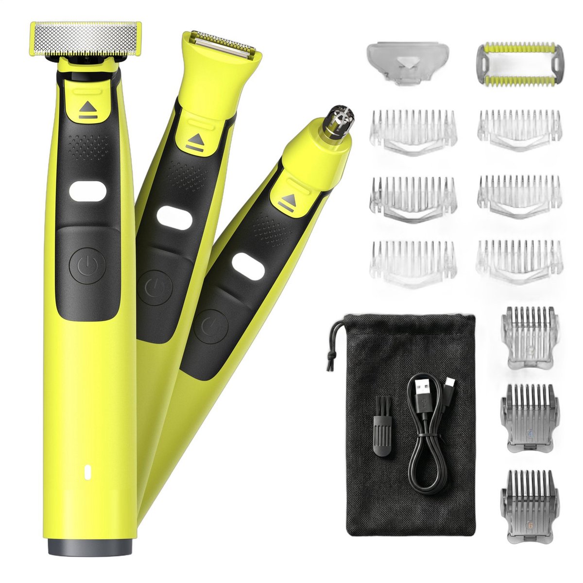 Currero Foil Shaver - Scheerapparaat Mannen - Hoofd Scheerapparaat - Head Shaver - Tondeuse met Trimmer - Lichaam en Baard - Oplaadbaar