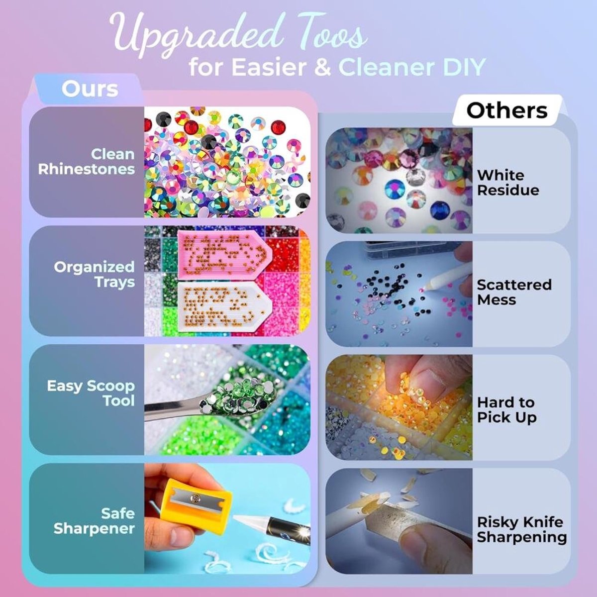 Currero Bedazzle Kit - Bedazzling - Plakstenen - Strass Steentjes - DIY Versieren - Nagel Decoratie - Met Pincet En Applicator - 4mm