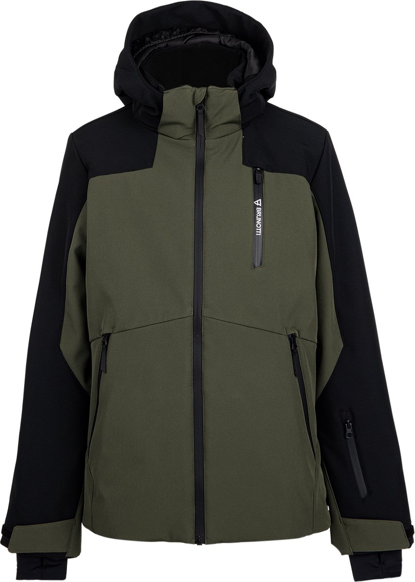 Brunotti Takkay Softshell Jas Snow Jongens Deep Skijas 10K Waterproof Ademend 4-Way Stretch Groen