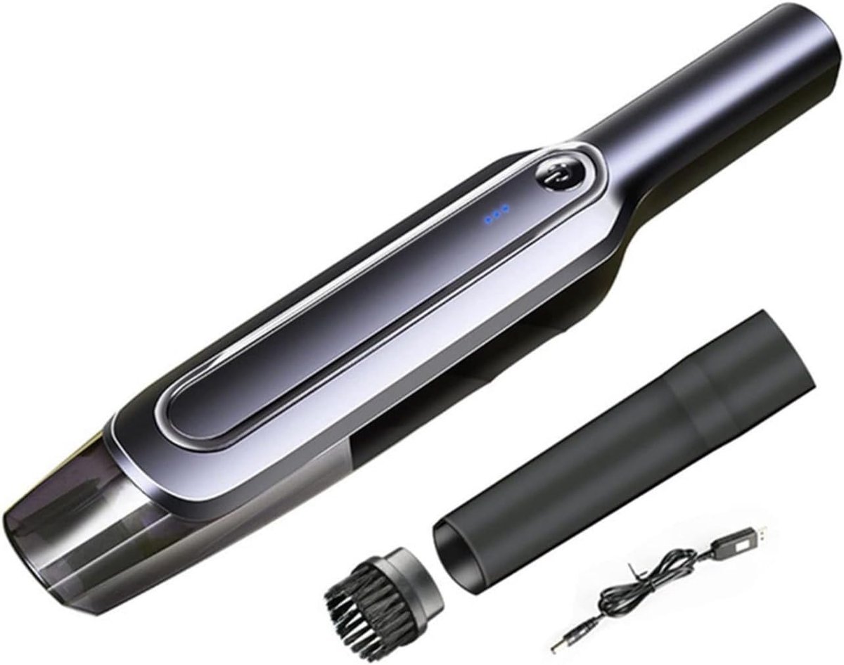 Geschikt voor Bdit Accessoires Draadloze handstofzuiger, krachtige, draagbare autostofzuiger 9000 Pa met oplaadbare accu met 2000 mAh en verbeterd HEPA-filter voor huis en auto