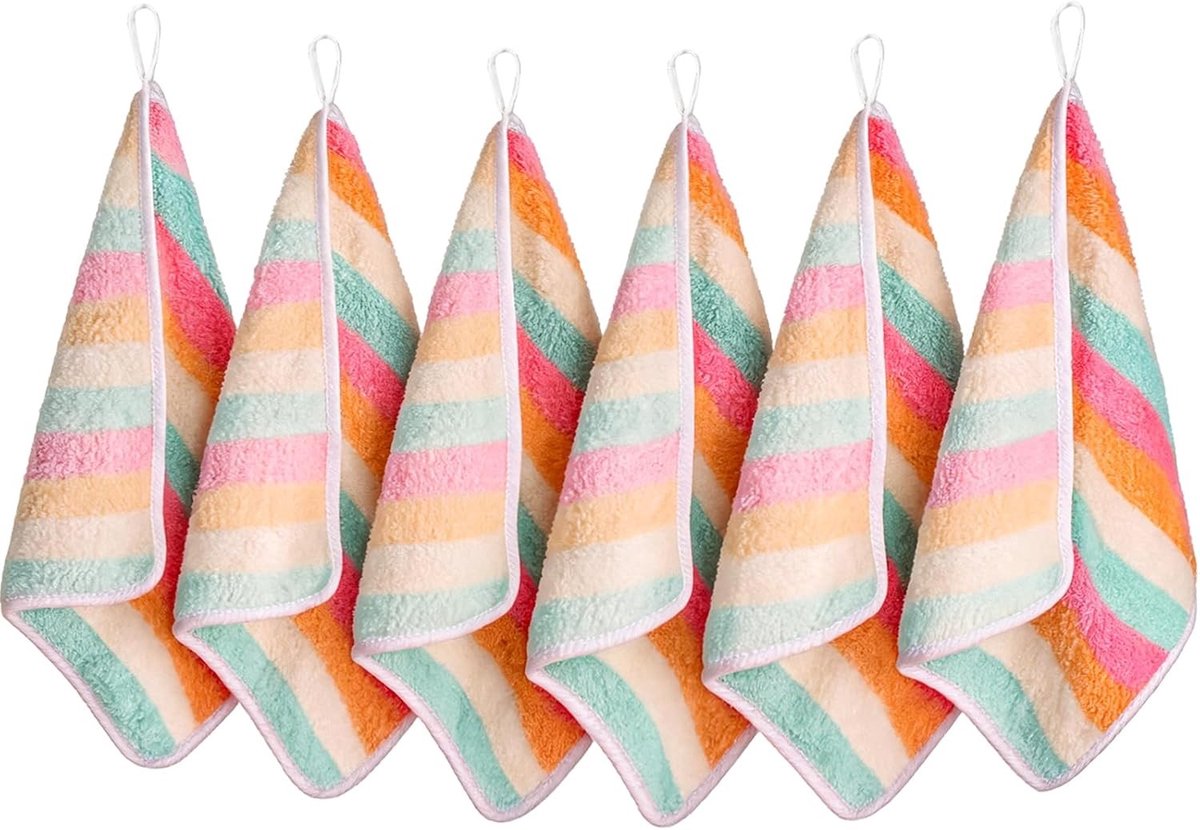 6 Microfibre Reinigdoeken voor Huidverzorging en Make-up Verwijdering, Herbruikbaar en Wasbaar (30 x 30 cm)
