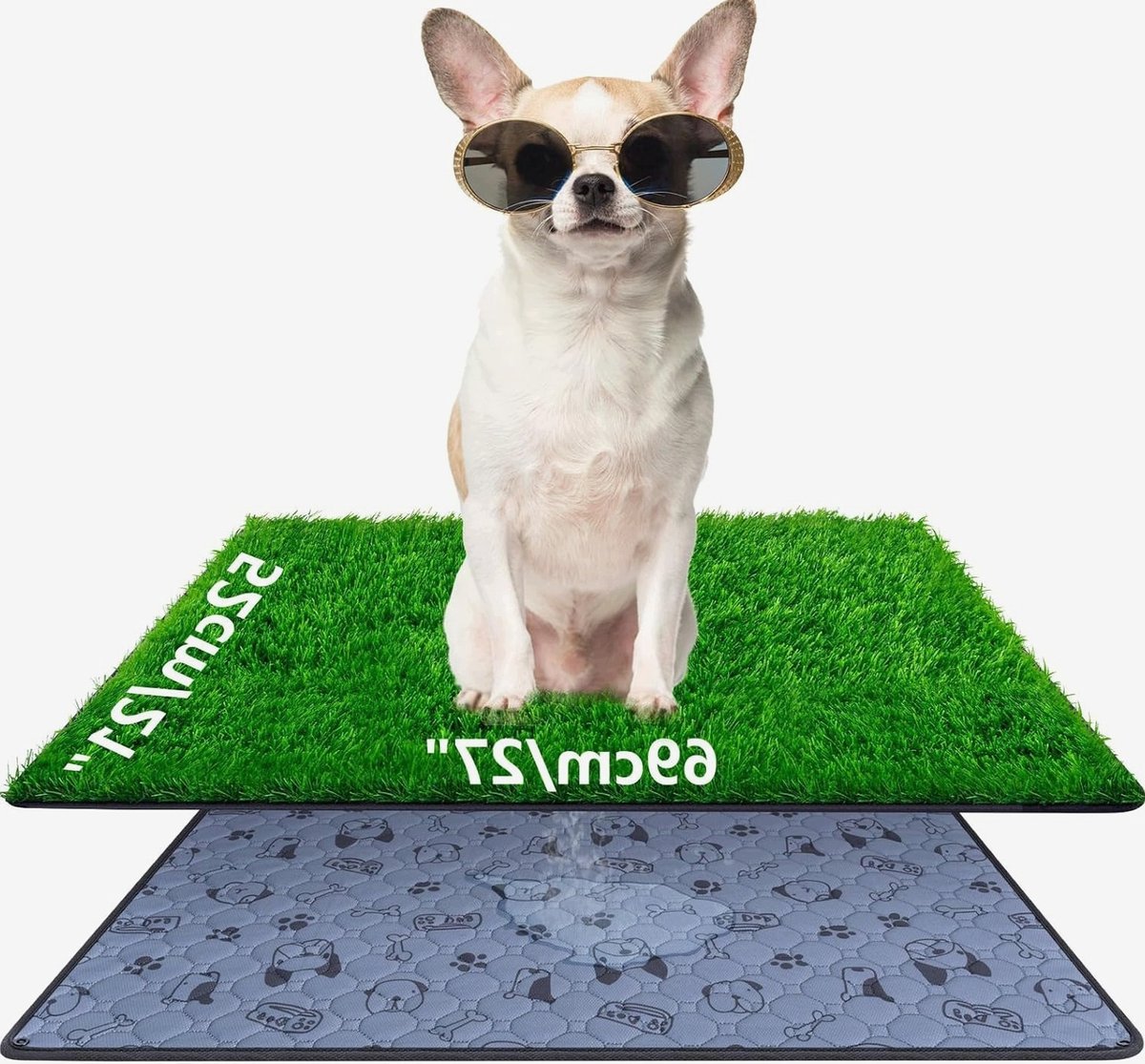 Hondenplasmat Trainingsmat 69x52cm Afwasbaar Herbruikbaar Kunstgras