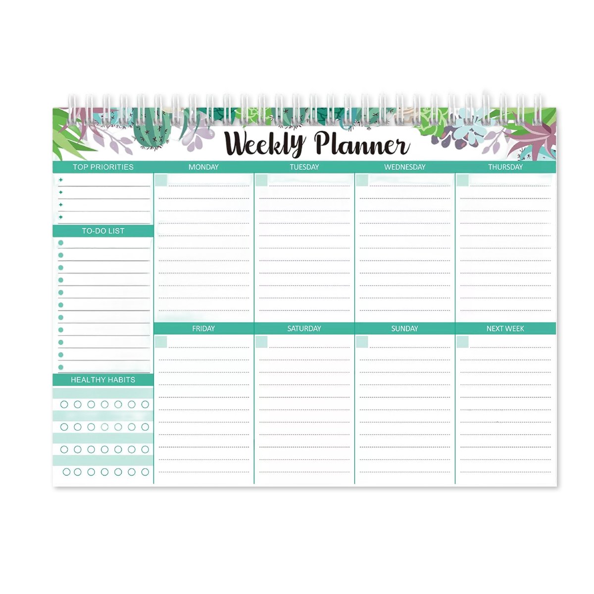 A4 Weekplanner - 52 Scheurbare Vellen - Geperforeerd voor Ophangen - Wekelijkse Planner voor Planning, Agenda en Weekoverzicht