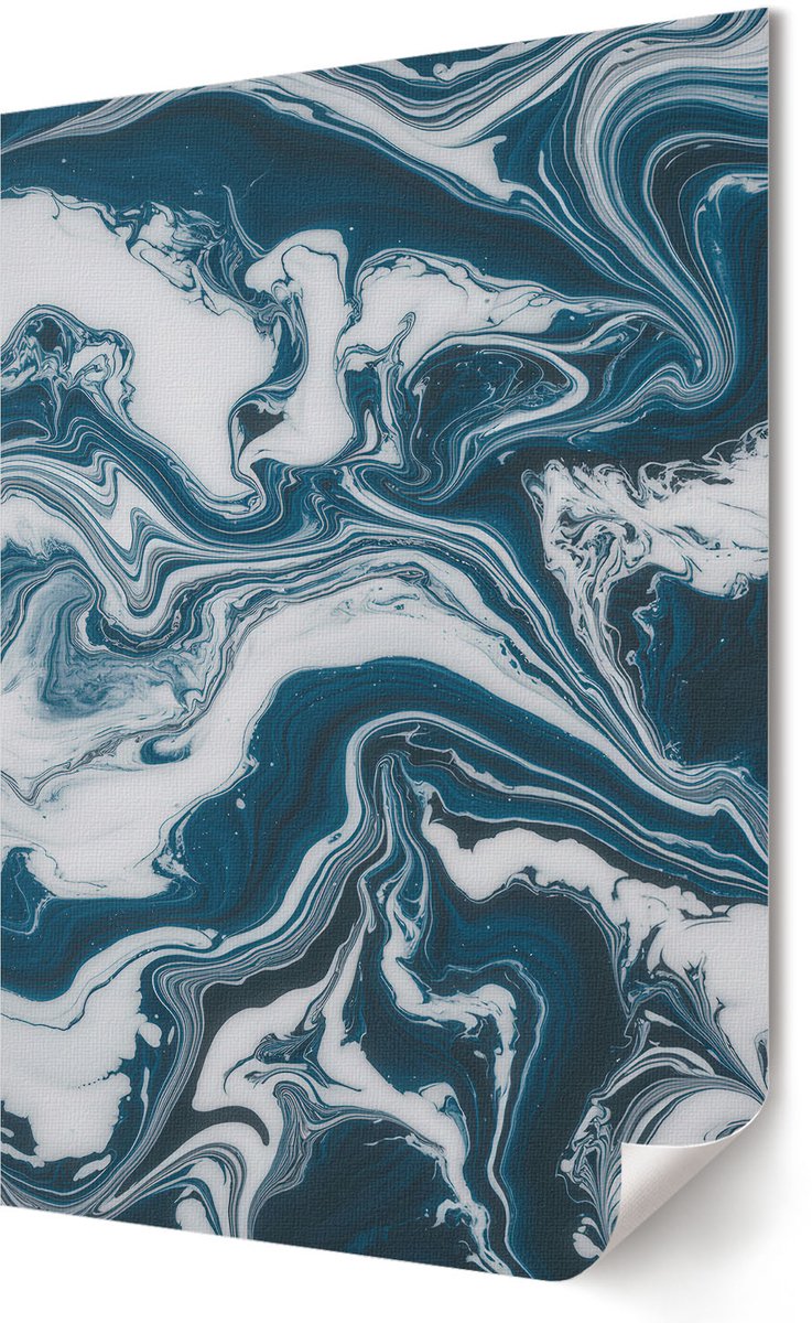 Coloray Polycanvas Wandposter - Sneeuwbol Krakau, Illustratie - A2 - Blauw Wanddecoratie - Rechthoek - Interieurdecoratie - Woonkamer, Slaapkamer, Kantoor - Modern