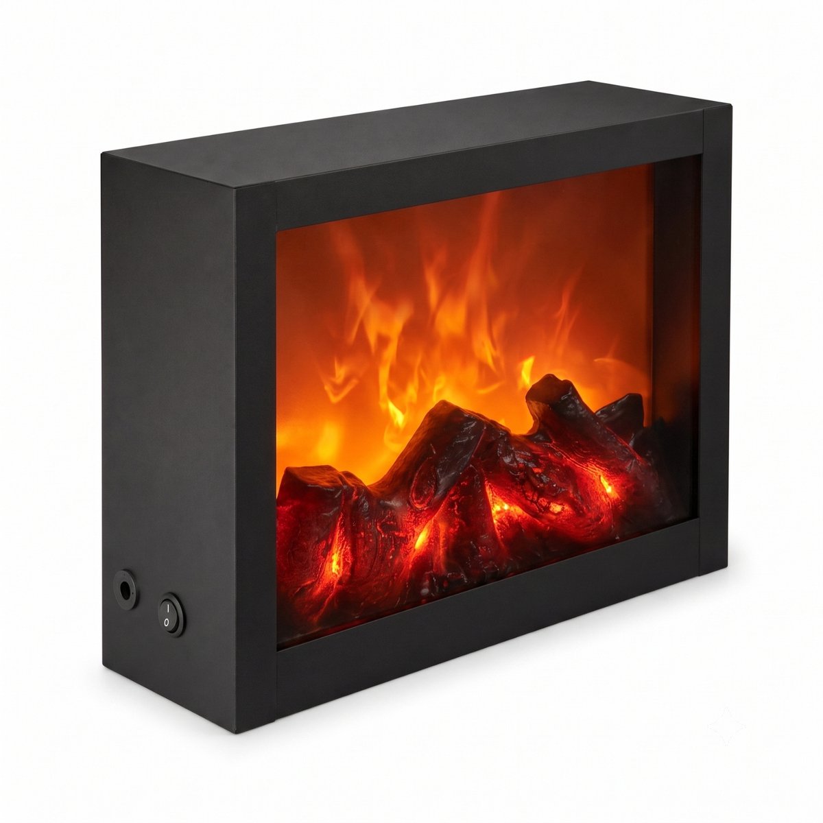 Decoratieve LED-haard, van metaal, 10 x 29 x 23 cm