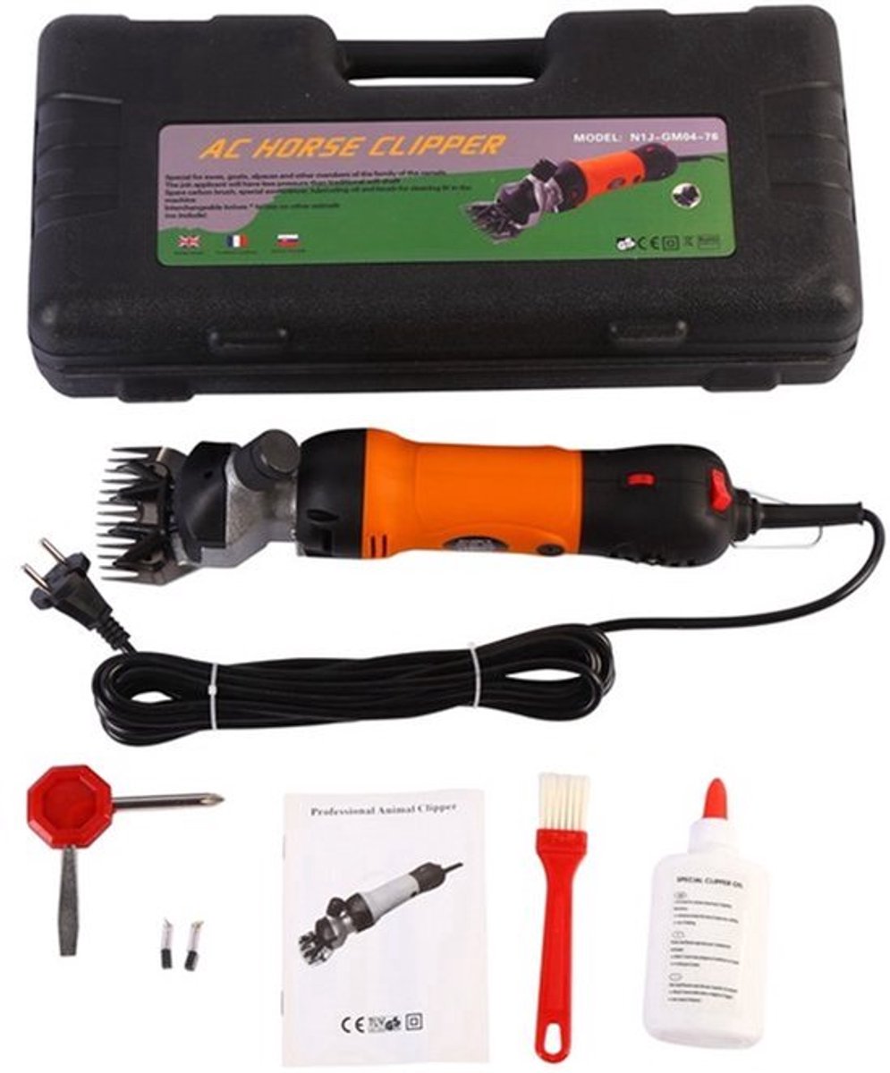 Elektrische Schaapschaar - 220V - 1200W - 13 Tanden - Koolstofstaal Mes - Voor Schapen En Alpaca's