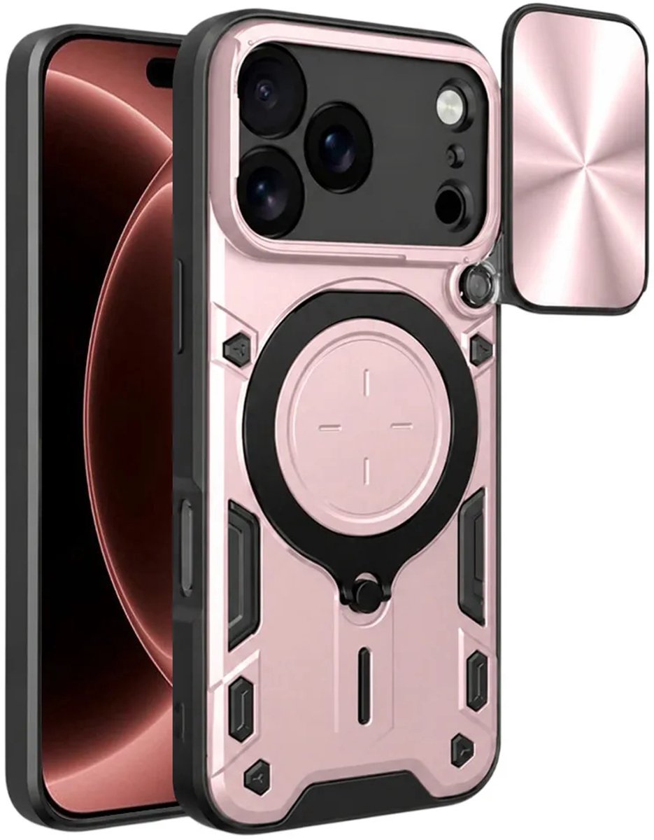 Techsuit - CamGuard Pro - iPhone 18 Pro Max / iPhone Pro Boonstra Max - Rose Gold