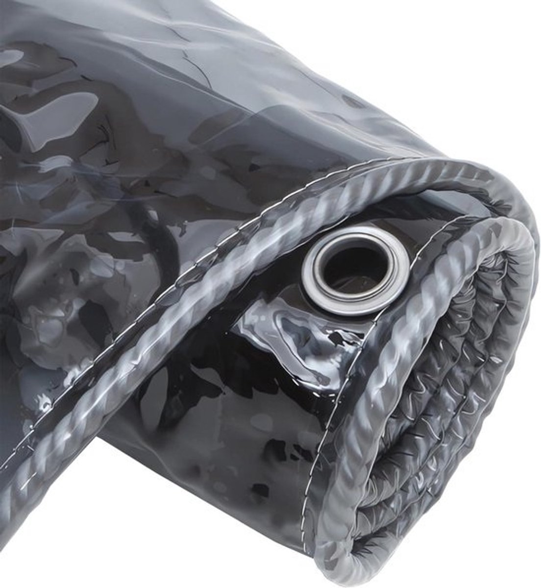 Dekzeil Zwart Transparant - Waterdicht Zeil - Bescherming Buiten - Zwaar Belastbaar 400 g/m² - 3 x 11 m