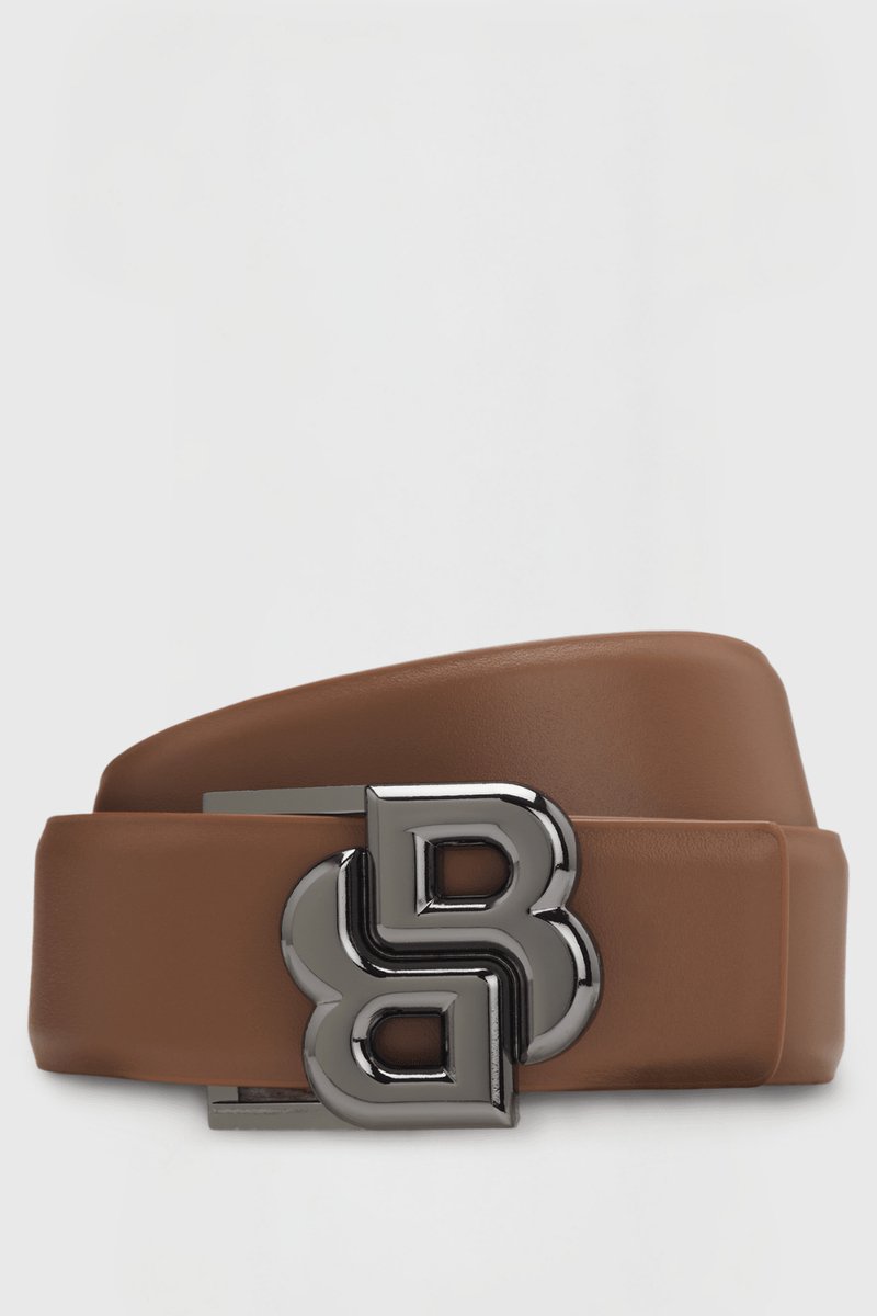 Boss Equestrian Rachel Reverse Belt Double B Riem Dames 75 cm Tortoise / Tealeaf